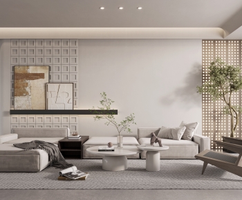 Wabi-sabi Style A Living Room-ID:618103981