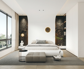 Modern Wabi-sabi Style Bedroom-ID:684155947