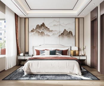 New Chinese Style Bedroom-ID:252083062