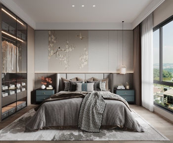New Chinese Style Bedroom-ID:245809087