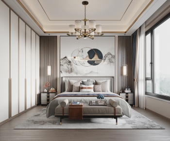 New Chinese Style Bedroom-ID:601586105