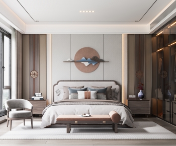 New Chinese Style Bedroom-ID:958731896