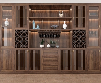New Chinese Style Wine Cabinet-ID:644331088