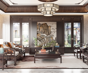 Chinese Style A Living Room-ID:182828989