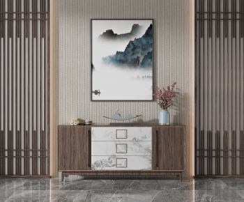 New Chinese Style Side Cabinet/Entrance Cabinet-ID:715599066