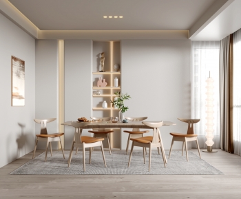 Nordic Style Wabi-sabi Style Dining Room-ID:383960015