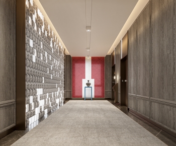 New Chinese Style Corridor Elevator Hall-ID:448795081