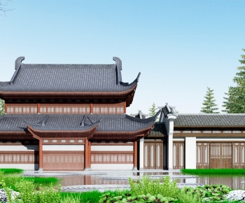 Chinese Style Ancient Architectural Buildings-ID:962524893