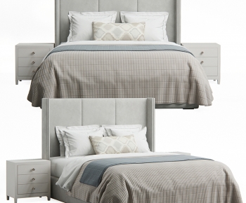 Modern Double Bed-ID:857321985