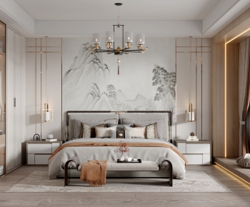 New Chinese Style Bedroom-ID:244899991