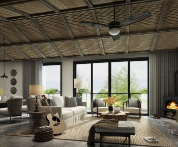 Wabi-sabi Style A Living Room-ID:209166055