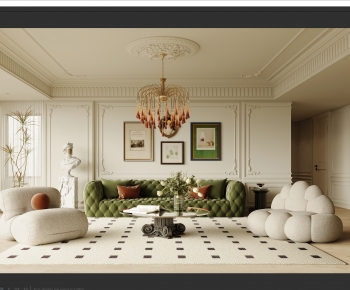 French Style A Living Room-ID:672249886