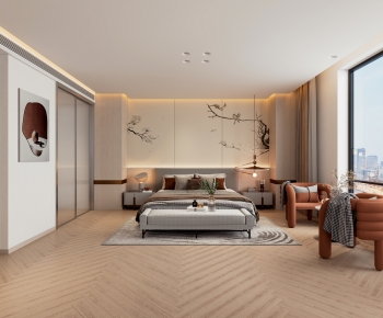 New Chinese Style Bedroom-ID:567961939