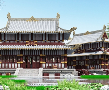Chinese Style Ancient Architectural Buildings-ID:693311935