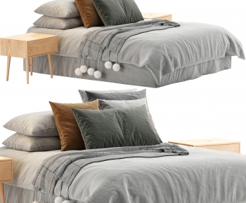 Modern Double Bed-ID:410952093