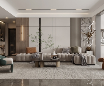 Modern A Living Room-ID:671595101