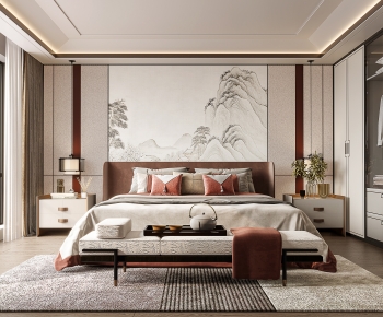 New Chinese Style Bedroom-ID:998310098