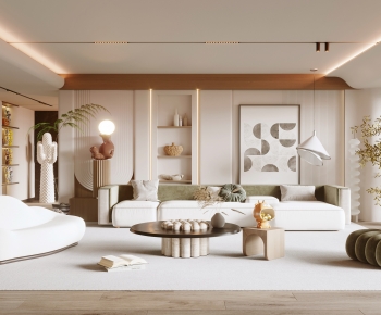 Wabi-sabi Style A Living Room-ID:266810898