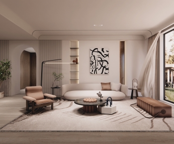 Wabi-sabi Style A Living Room-ID:431200982