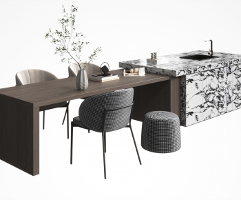 Modern Dining Table And Chairs-ID:421122074