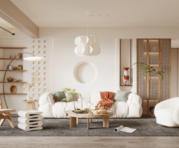 Wabi-sabi Style A Living Room-ID:634620901