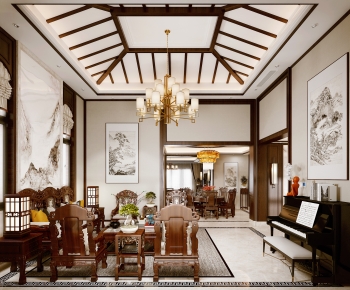 Chinese Style A Living Room-ID:927062038