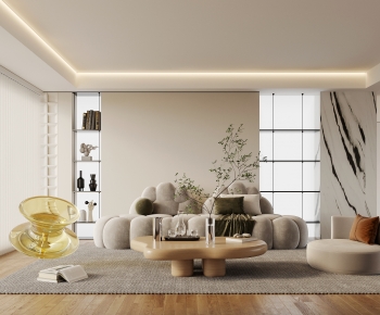 Wabi-sabi Style A Living Room-ID:688049821