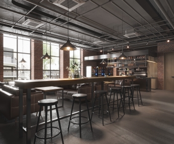 Modern Industrial Style Cafe-ID:129793883