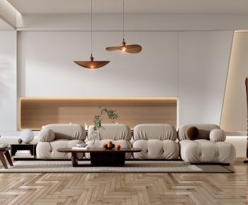 Modern Wabi-sabi Style A Living Room-ID:796359068