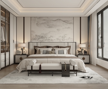 New Chinese Style Bedroom-ID:266989951