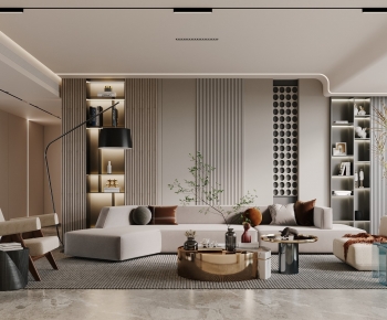 Modern Wabi-sabi Style A Living Room-ID:316504008