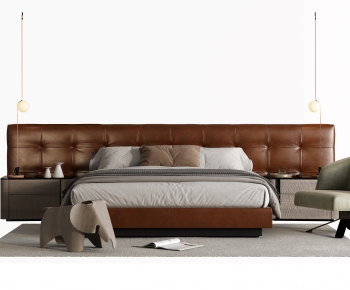 Modern Double Bed-ID:728192091
