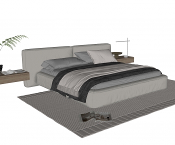 Modern Double Bed-ID:701215031
