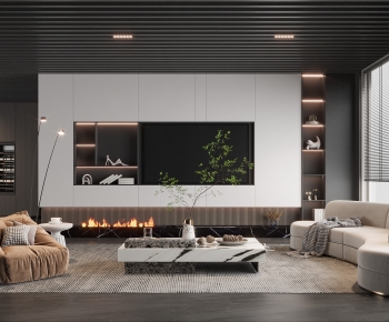Modern A Living Room-ID:629765038