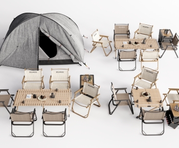 现代露营帐篷、户外露营桌椅-ID:503175974