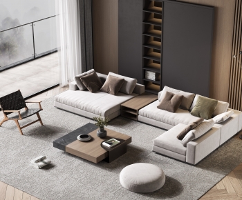 Wabi-sabi Style Sofa Combination-ID:505537031