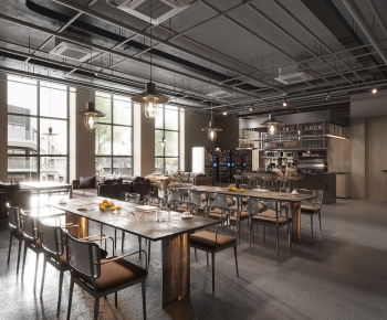 Modern Industrial Style Cafe-ID:135267977