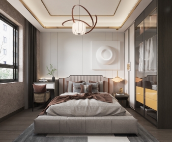 New Chinese Style Bedroom-ID:861676937