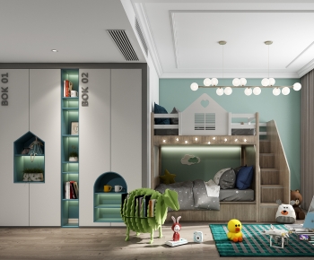 Modern Boy's Room And Son's Room-ID:413594963