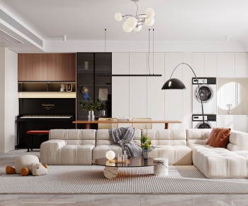 Wabi-sabi Style A Living Room-ID:805275925