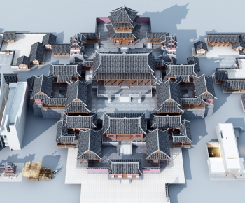 Chinese Style Ancient Architectural Buildings-ID:166906129
