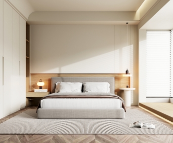 Wabi-sabi Style Bedroom-ID:654952059