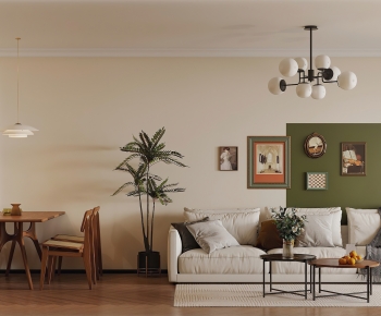 Wabi-sabi Style A Living Room-ID:601499139