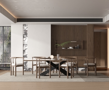 Modern New Chinese Style Dining Room-ID:557682992