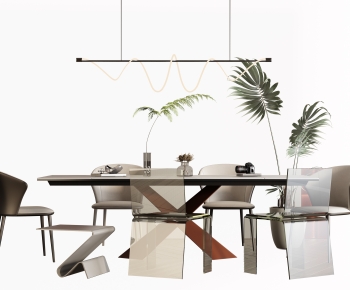 Modern Dining Table And Chairs-ID:708369027