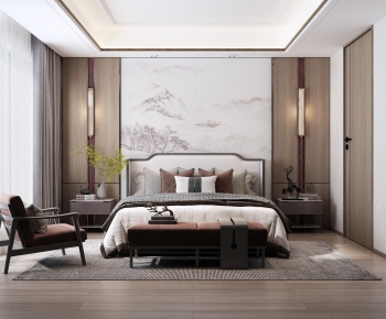 New Chinese Style Bedroom-ID:104496967