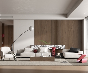 Modern Wabi-sabi Style A Living Room-ID:813551909
