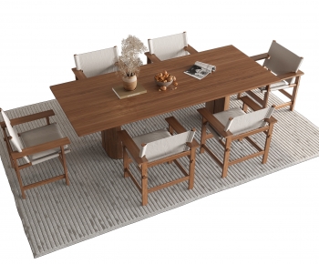 Modern Nordic Style Wabi-sabi Style Dining Table And Chairs-ID:997414111