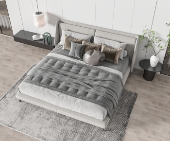Modern Double Bed-ID:689902078