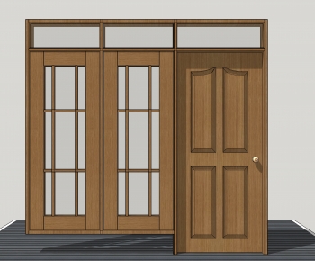Modern Solid Wood Door-ID:816280873
